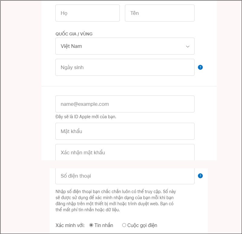 Cách tạo iCloud/Apple ID trên máy tính bước 2